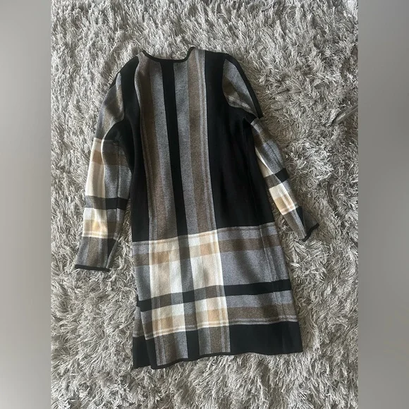 Plaid Open Front Cardigan - Picture 6 of 7